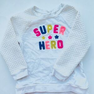 GAP size 4 Super Hero White Sweatshirt